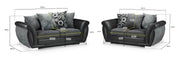 Shannon Sofa - Black/Grey 3+2 Set - 193 x 167 CM 