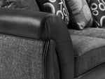 Shannon Sofa - Black/Grey 3 Seater - 193 CM 
