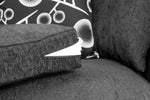 Shannon Sofa - Black/Grey 3 Seater - 193 CM 
