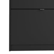 Shoes Shoe Cabinet 3 Flip Down Doors and 1 layer in Matt Black 