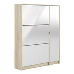 Shoes Shoe Cabinet 3 Flip Down Doors and 2 layers 1 Door Oak structure 