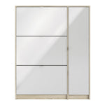 Shoes Shoe Cabinet 3 Flip Down Doors and 2 layers 1 Door Oak structure 