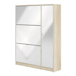 Shoes Shoe Cabinet 3 Flip Down Doors and 2 layers 1 Door Oak structure 