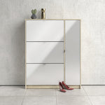 Shoes Shoe Cabinet 3 Flip Down Doors and 2 layers 1 Door Oak structure 