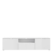 Sienna TV Unit  in White/White High Gloss 