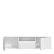 Sienna TV Unit  in White/White High Gloss 