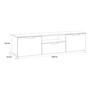 Sienna TV Unit  in White/White High Gloss 