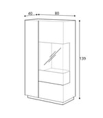 Silke 44 Display Cabinet 80cm [Right]