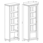 Evora 06 Tall Display Cabinet 71cm