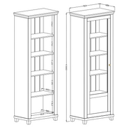 Evora 05 Tall Display Cabinet [Left]