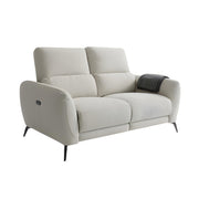 Sorrento Beige Fabric 2 Seater Electric Recliner Sofa
