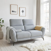 Sorrento Grey Fabric 2 Seater Electric Recliner Sofa