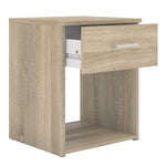 Space 3 Piece Bundle, Bedside, Chest and 2 Door 1 Drawer Wardrobe in Oak 