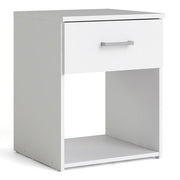 Space 3 Piece Bundle, Bedside, Chest and 2 Door Wardrobe in White 