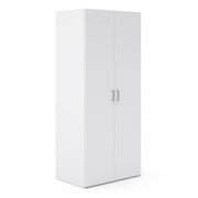Space 3 Piece Bundle, Bedside, Chest and 2 Door Wardrobe in White 