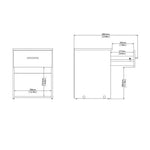 Space Bedside 1 Drawer in Oak 