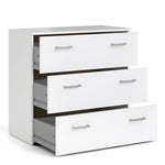 Space Chest of 3 Drawers in White 