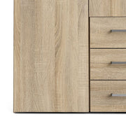 Space Wardrobe - 4 Doors 3 Drawers in Oak 2000 