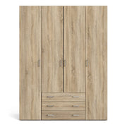 Space Wardrobe - 4 Doors 3 Drawers in Oak 2000 