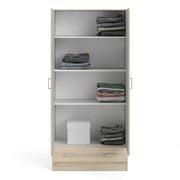 Space Wardrobe with 2 Doors + 1 Drawer in Oak 1750 