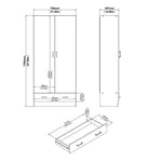 Space Wardrobe with 2 Doors + 1 Drawer in Oak 1750 