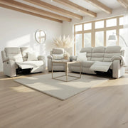 Stanley Beige Fabric 3+2+1 Seater Manual Recliner Sofa Set