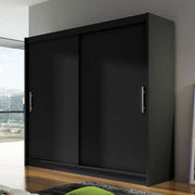 Stealth I 180cm Sliding Door Wardrobe Black 