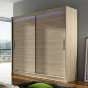 Stealth I 180cm Sliding Door Wardrobe Sonoma 