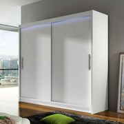 Stealth I 180cm Sliding Door Wardrobe White 