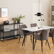 Strington Bookcase with 2 Shelves in Black 