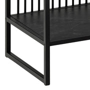 Strington Bookcase with 2 Shelves in Black 