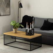 Strington Coffee Table in Black and Oak 