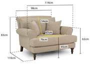 Summer Beige Fabric Armchair