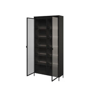 Trend TR-07 Tall Display Cabinet 92cm [Black Matt] - Interior Layout