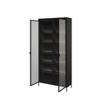Trend TR-07 Tall Display Cabinet 92cm [Black Matt] - Interior Layout
