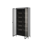 Trend TR-07 Tall Display Cabinet 92cm [Grey Matt] - Interior Layout
