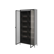 Trend TR-07 Tall Display Cabinet 92cm [Grey Matt] - Interior Layout