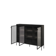 Trend TR-08 Display Cabinet 150cm [Black Matt] - Interior Layout