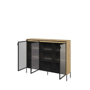 Trend TR-08 Display Cabinet 150cm [Oak Artisan] - Interior Layout