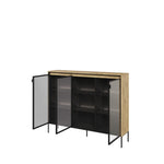 Trend TR-08 Display Cabinet 150cm [Oak Artisan] - Interior Layout