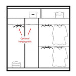 TURYN 203cm Sliding Door Wardrobe Oak Craft / Graphite Glass 