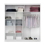 TURYN 203cm Sliding Door Wardrobe Oak Craft / Graphite Glass 
