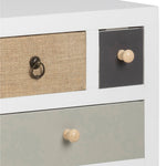 Thais White Shabby Chic Multi Coloured 11 Drawer Chest 