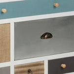 Thais White Shabby Chic Multi Coloured 13 Drawer Chest 