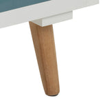 Thais White Shabby Chic Multi Coloured Bedside with 4 Drawers 