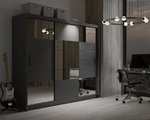 Thames 250cm Sliding Door Wardrobe Graphite 