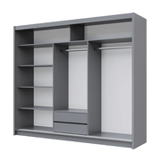 Thames 250cm Sliding Door Wardrobe Graphite 