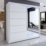Tia III 180cm Sliding Door Wardrobe White 