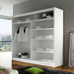 Tia III 180cm Sliding Door Wardrobe White / Sonoma 