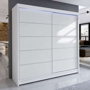 Tia IV 180cm Sliding Door Wardrobe White / White 